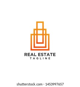 Real Estate Logo or Building or Home Icon Design Vector. Illustration of Residential or Apartment symbol with simple minimalist style. Eps 10
