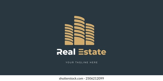 Real Estate Logo, and building logo icon set .design template vector illustration logo, building, house, construction, roof, estate, real, home, isolated design.