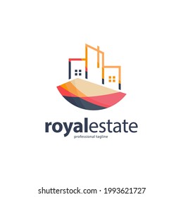 Real estate logo. Buildings logo concept. home city symbol vector illustration