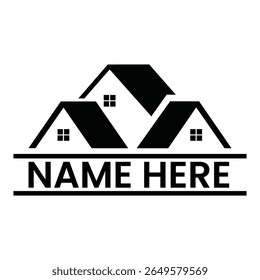 Real Estate Logo with Buildings and House, Minimalist Real Estate Logo Design, Building Logo Design