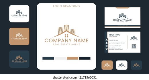 Real Estate Logo And Business Branding Template Design Inspiration 