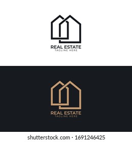 Real estate logo with business card template