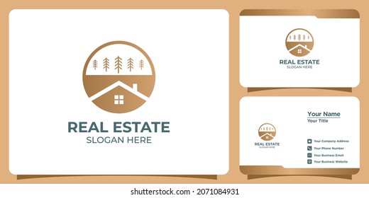 real estate logo and business card set