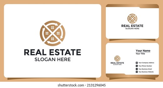 real estate logo and business card