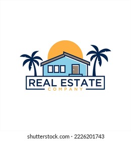 real estate logo by the beach