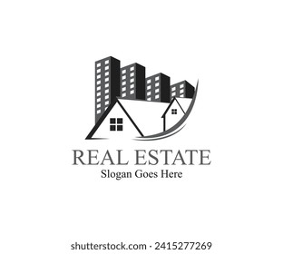 Real Estate logo, city building logo