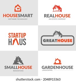Sammlung von Immobilien-Logo auf Vektorgrafik
