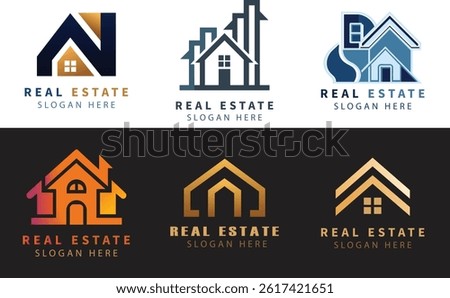 Real Estate Logo Collection. Vector icon set