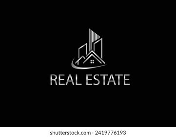 Real estate logo. Real estate company logo, Modern home vector logo art, Construction logo design template Pro Vector. brawnydesignAZ 