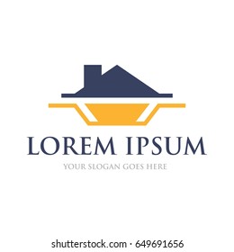 Real estate logo concept. Building and construction logo template.