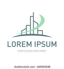 Real estate logo concept. Building and construction logo template.