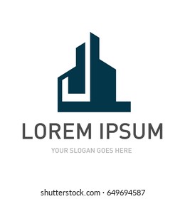 Real estate logo concept. Building and construction logo template.