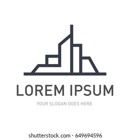 Real estate logo concept. Building and construction logo template.