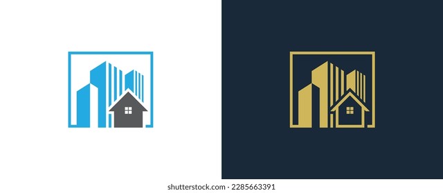 Real Estate Logo Concept symbol icon sign Element Design. House, Home, Realtor, Mortgage Logotype. Vector illustration template