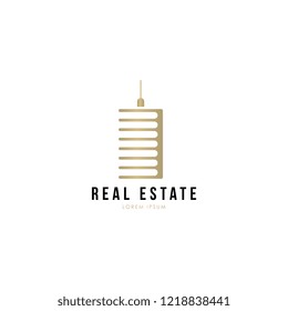 Real estate logo. Real estate logo concept. Real estate logo template