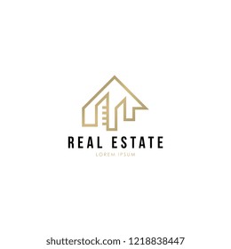 Real estate logo. Real estate logo concept. Real estate logo template