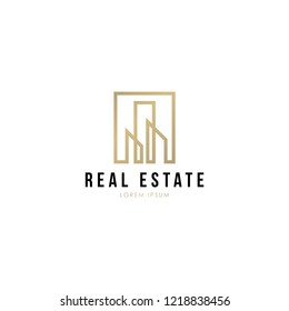Real estate logo. Real estate logo concept. Real estate logo template