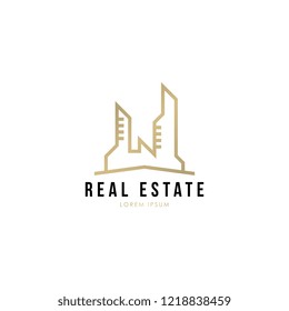 Real estate logo. Real estate logo concept. Real estate logo template
