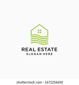 real estate logo concept vector