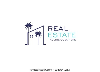 Real Estate Logo. Construction Architecture Building Logo Design Template.