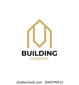 Logotipo inmobiliario. Plantilla de diseño de logotipos de arquitectura de construcción