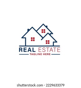 Real Estate Logo. Construction Architecture Building Logo Design Template Element Free Vector