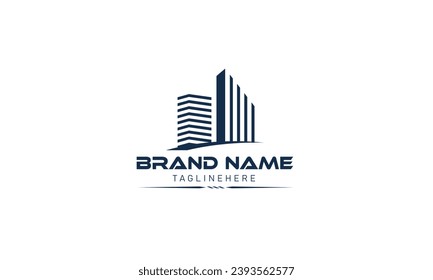 Real Estate Logo. Construction Architecture Building Logo Design Template Element