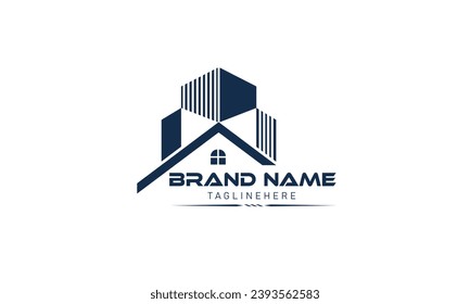 Real Estate Logo. Construction Architecture Building Logo Design Template Element