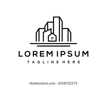 Real Estate Logo. Construction Architecture Building Logo Design Template Elements