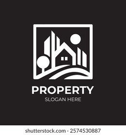 Real Estate Logo. Construction Architecture Building Logo Design Template Element