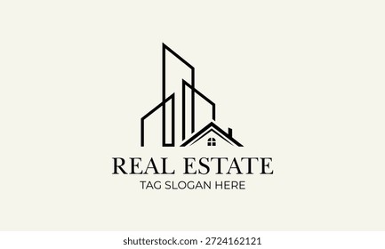 Logotipo inmobiliario. Arquitectura de construcción Diseño de logotipos Elemento de Plantilla