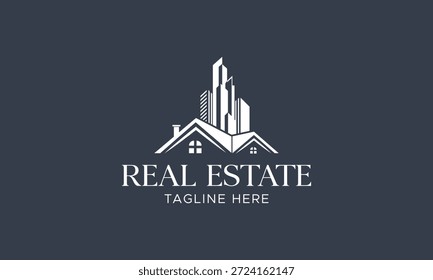 Immobilien-Logo. Design-Vorlagenelement für Bauarchitektur-Gebäude-Logo