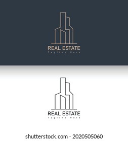Plantilla de logotipo de construcción y logotipo de construcción de inmuebles