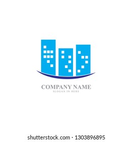Real estate Logo. Creative architectural housing construction or flipping company Logo Icon Concept Vector Illustration.