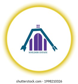 Logotipo inmobiliario, diseño de logotipo creativo, logotipo sencillo y moderno