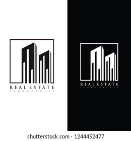 Real Estate Logo / Creative House Logo Collection / Abstract Buildings Logo / Black and white real estate Logo