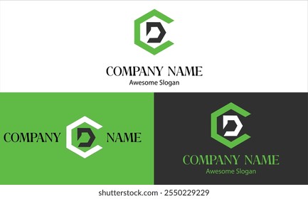 Logotipo inmobiliario y Arte vectorial D y C