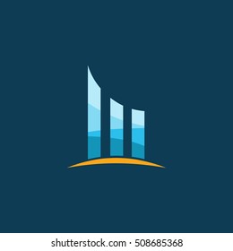 real estate logo. with dark background