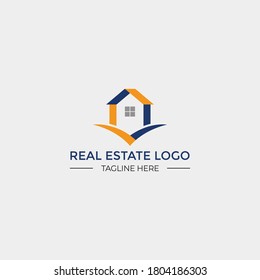 Real Estate Logo Design - 02, Vector Illustration