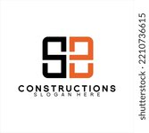 Real Estate logo design with abstract letter S and B concept..