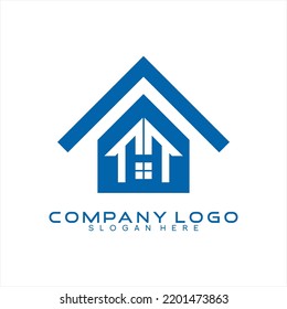 Real Estate logo design with abstract letter H concept and window symbol.
