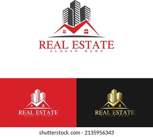 Real Estate logo design, building, construction, property, apartment logo design