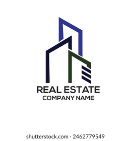 Real Estate  logo design .  Building design