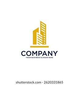 real estate logo design with building