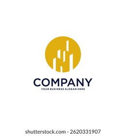 real estate logo design with building