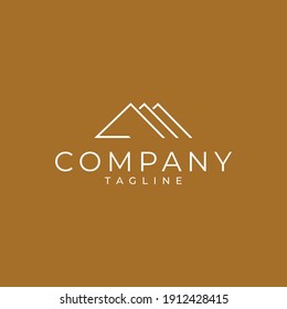 Real estate logo design in a clean monoline style.