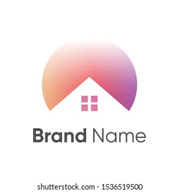 Real estate logo design colorful art