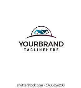 real estate logo design concept template vector