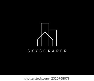 Real estate logo design concept. Design for cityscape, architecture, construction, structure, planning and property company.