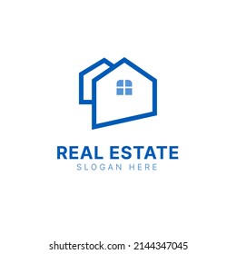 Real estate logo design, Construction architecture building logo, Line art style